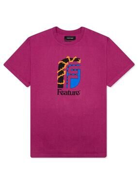 FEATURE Block Tee Magenta Haze Dimensional Art Short Sleeve XL